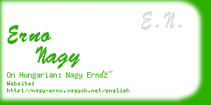 erno nagy business card